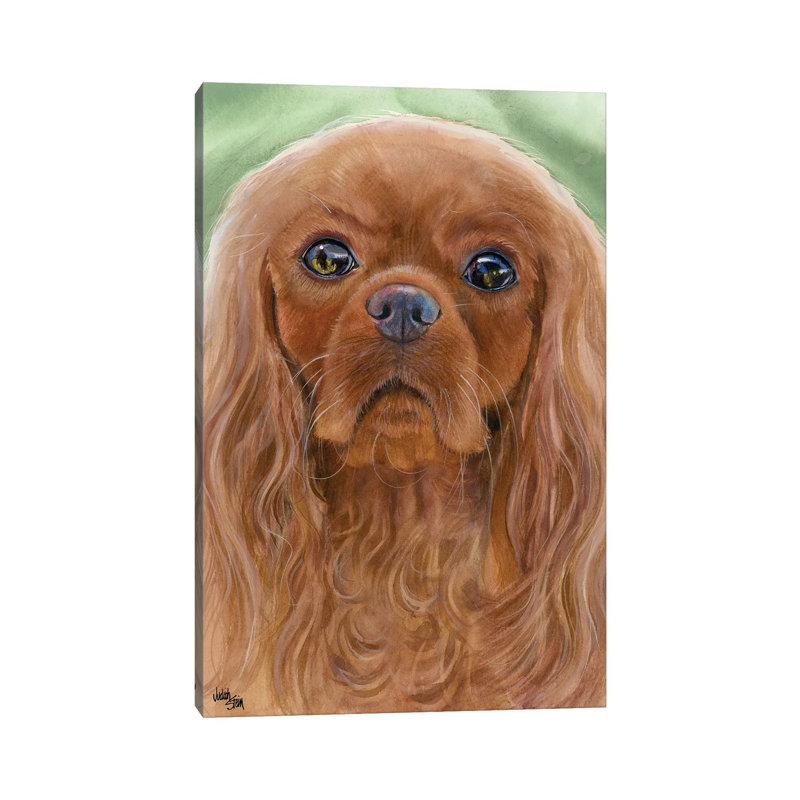 Ruby Slippers - Cavalier King Charles Spaniel by Judith Stein - Wrapped Canvas Painting, 66.04cm H x 45.72cm W
