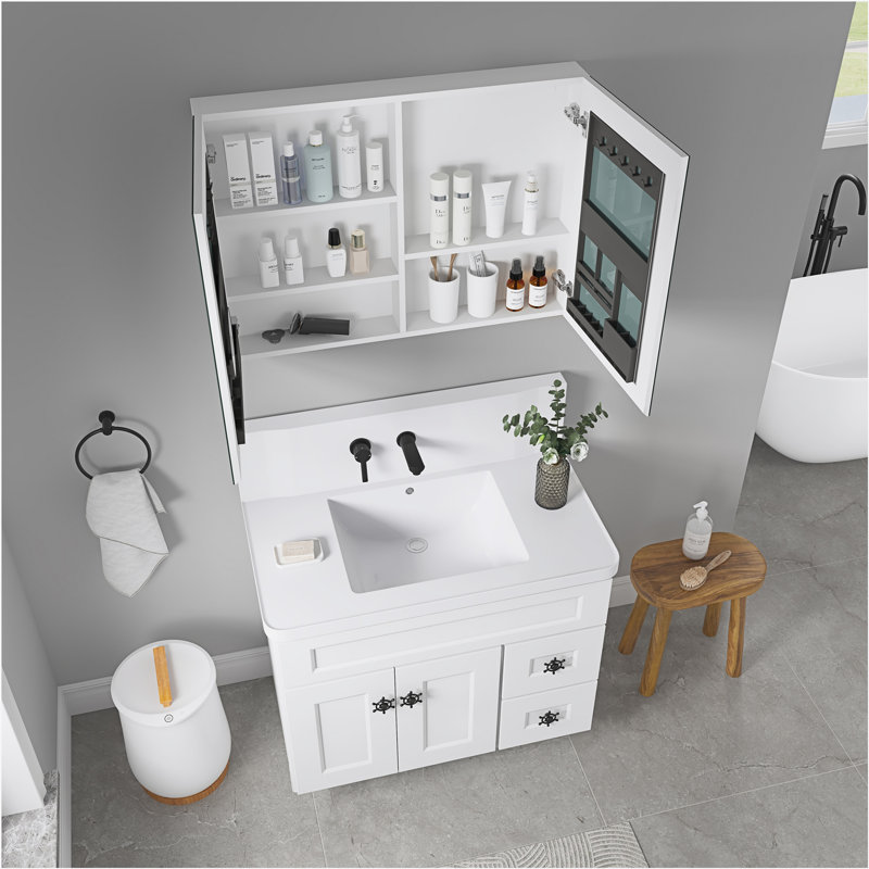 Armoire à pharmacie sans cadre Surface Mirror, H 26 po x l 36 po x P 4,8 po