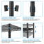  Portant à vêtements, support à vêtements robuste à 5 niveaux pour la chambre à coucher, organisateur de rangement de placard autoportant réglable, l 46,1 po x P 15,4 po x H 78,3 po, charge 630 lb, noir