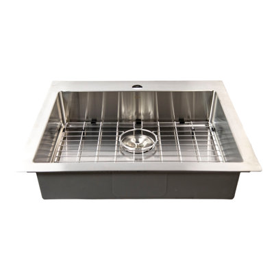 Pro Series 25" L x 22" W Drop-in Kitchen Sink with Accessories