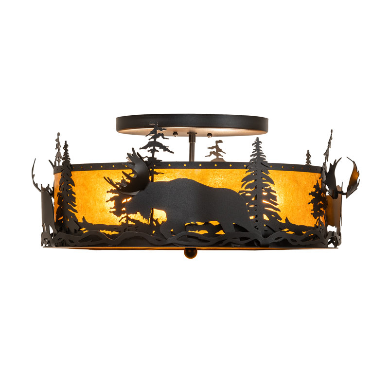Beltzhoover 4 - Light Semi Flush Mount, Textured Black