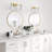 3-Copper colored dimmable glass Vanity Light