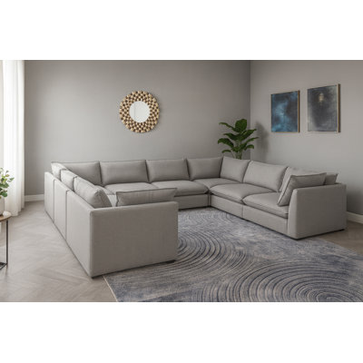 Aru Upholstered U-Shaped Sectional Reversible