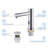 Circular Touchless Bathroom Faucet with Pop-Up Drain — Plug-In or Battery Powered-128910432