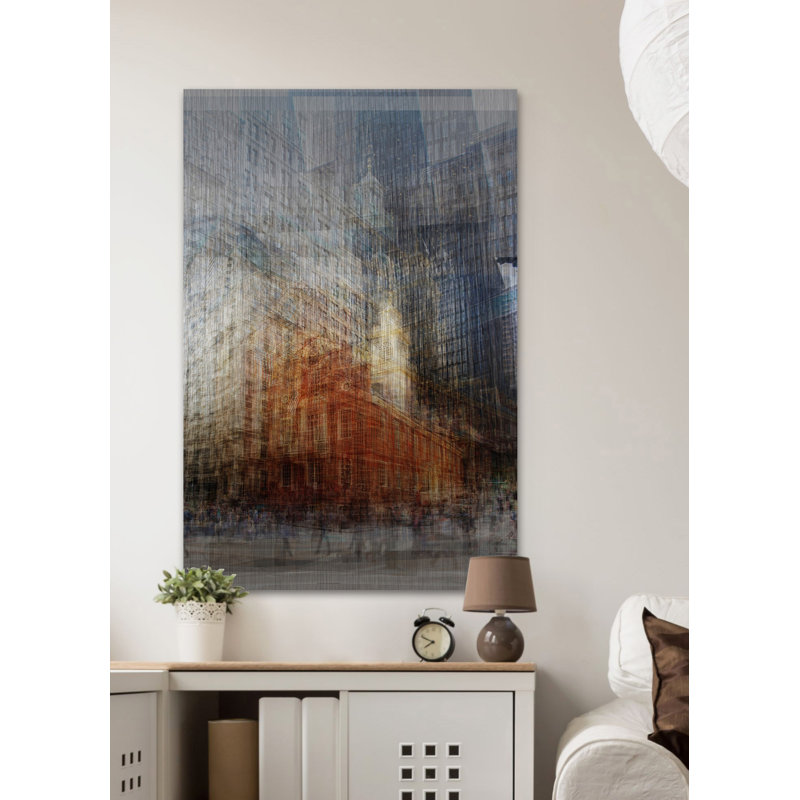 «Old State House Boston» par Chris Albert - reproduction sur métal, H 18 po x l 12 po