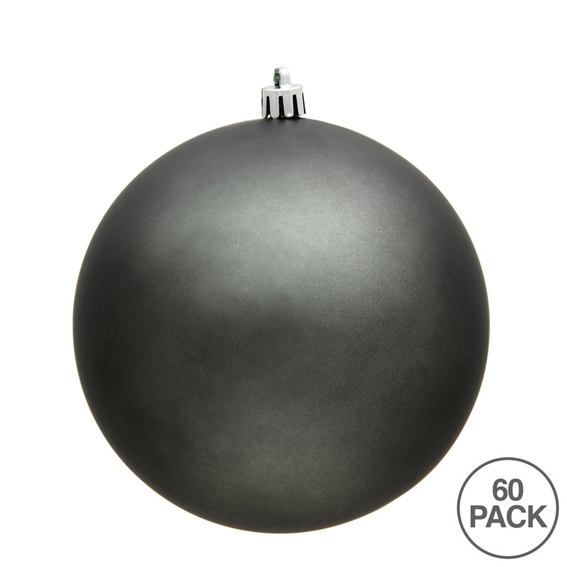 Holiday Décor Ball Ornament, Matte Pewter