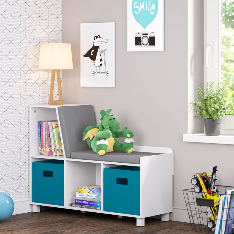 Banc de rangement rembourré pour enfants RiverRidge