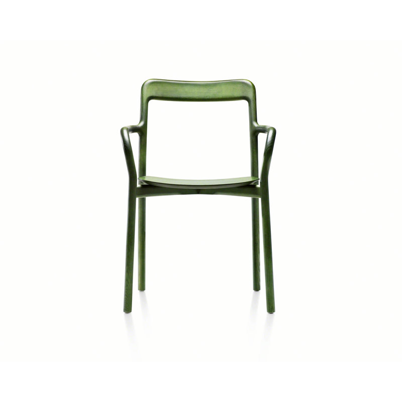 Branca Solid Arm Chair, Green