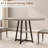 47" Round Industrial Dining Table, Metal Pedestal with Storage Shelf Seats 4-6 for Kitchen Living Room Office-128176667