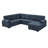 Upholstered U-Shaped Sectional Right Hand Facing-410888781