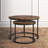 Treble Set of 2 Round Metal Nesting Coffee Tables | Stackable Space-Saving Design for Living Room & Small Spaces-754726717