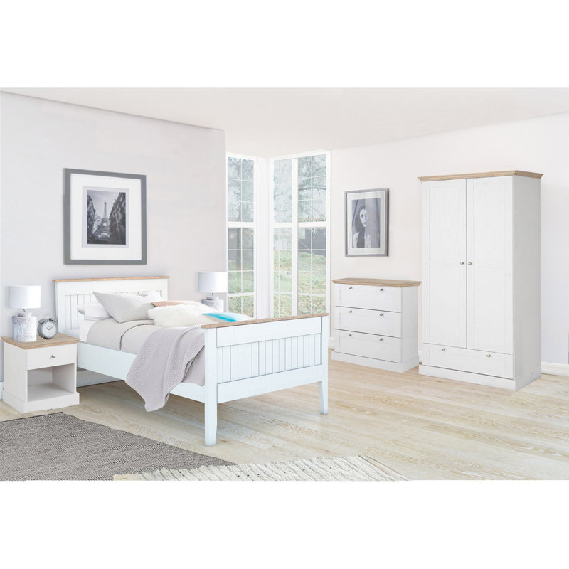 Cragmere Piece Bedroom Set, White/Oak
