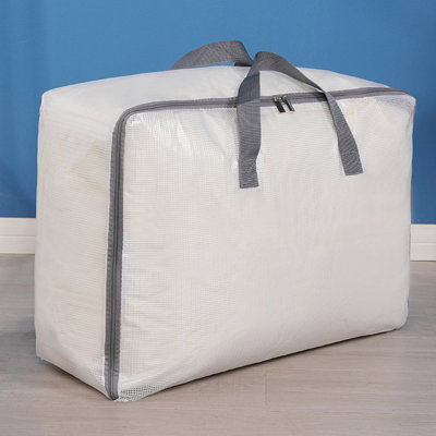 Transparent Quilt Storage Bag-packing Bag-moving Thickened Sorting Bag- Mesh Clip Cloth- Large Capacity Luggage Bag