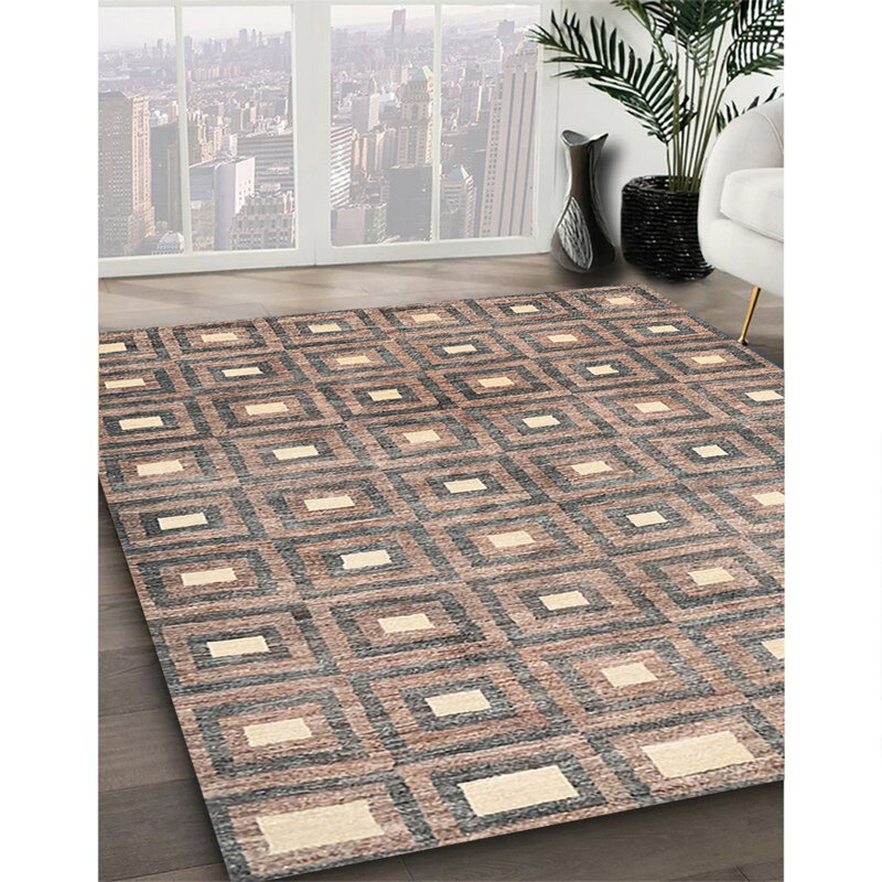 Tapis gris zone contemporaine, Rectangle 7 pi x 9 pi