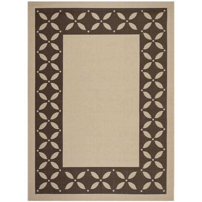 Martha Stewart Mallorca Border Performance Floral Rug, Rectangle 4' x 5'7"