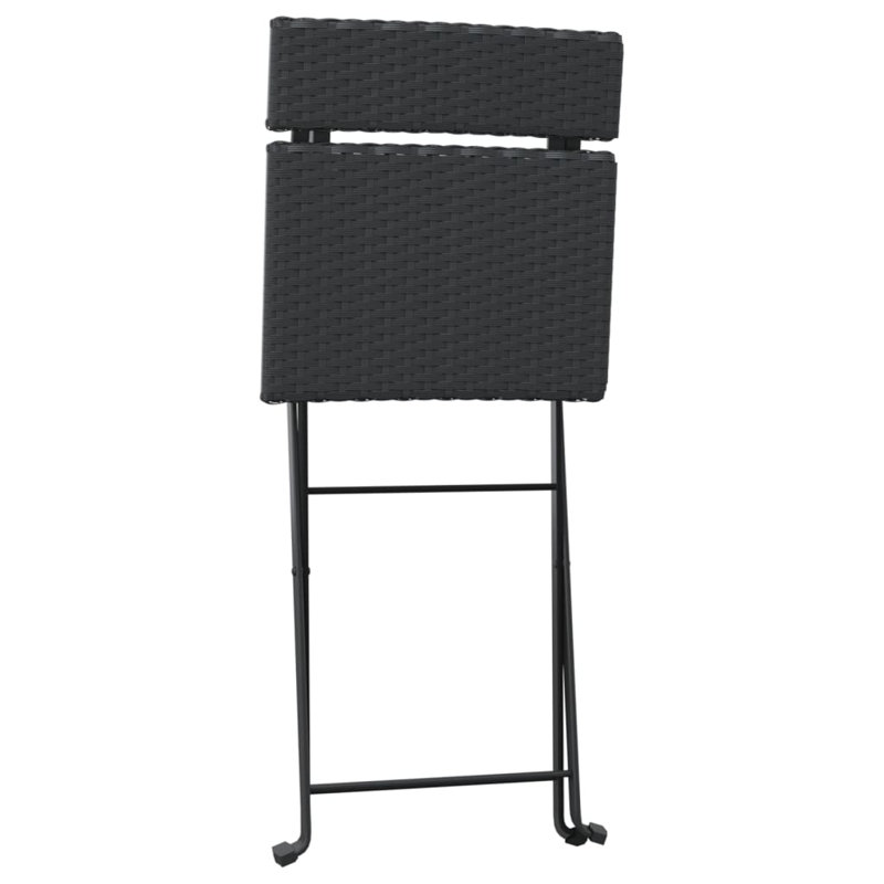 Loriah Folding Patio Dining Side Chair, Black