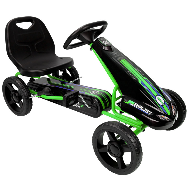 Kart à pédales Air Go - vert - enfants, graphiques sportifs, Vert