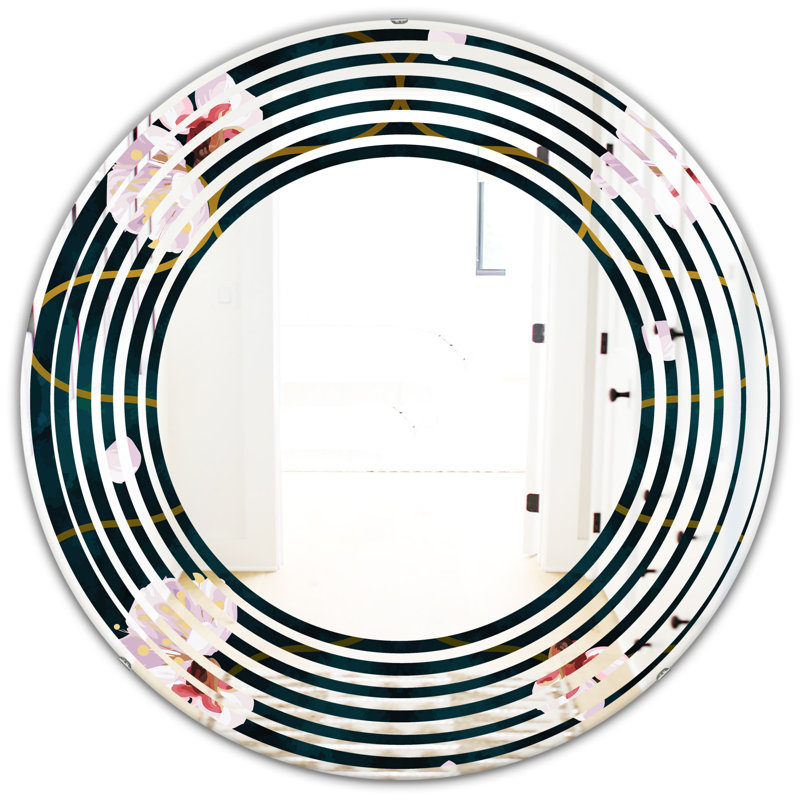 Miroir mural Wave Flower II Cottage Americana, 31,5 po x 31,5 po