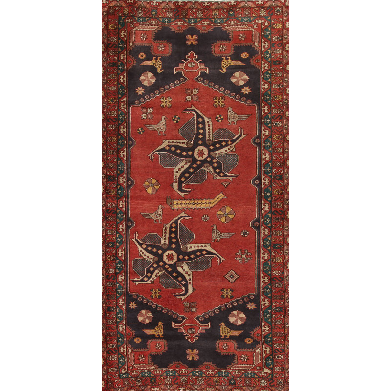 Tapis de couloir traditionnel à motif animalier 4 x 10