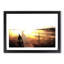 Docked Boat During an Orange Sunset - Picture Frame Painting Print-55545657-55545658
