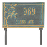 Woodridge Bird Personalized Standard 2-Line Lawn Address Sign