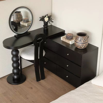 Commode noire rétro