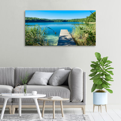 Pier At The Lake - Wrapped Canvas Print
