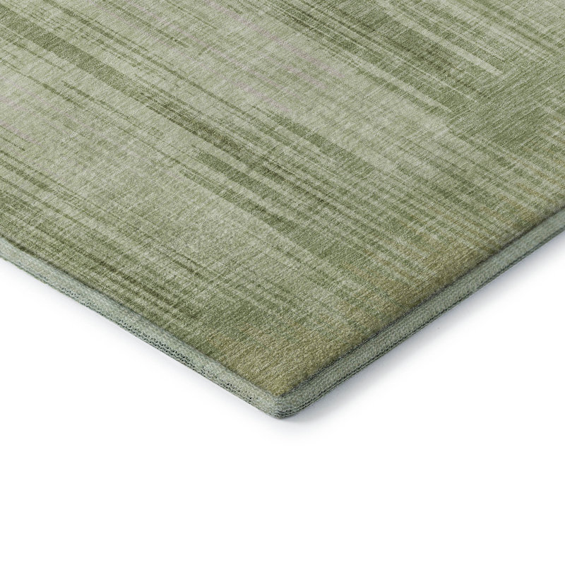 Premium Machine Washable Prisco Aloe Rug, Rectangle 2'6" x 3'10"