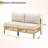 Modern Modular Outdoor Wicker Loveseat Patio Sofa Sectional Seating With Cushions