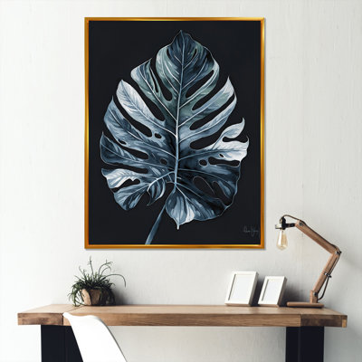 " Blue And White Philodendron Leaf II "