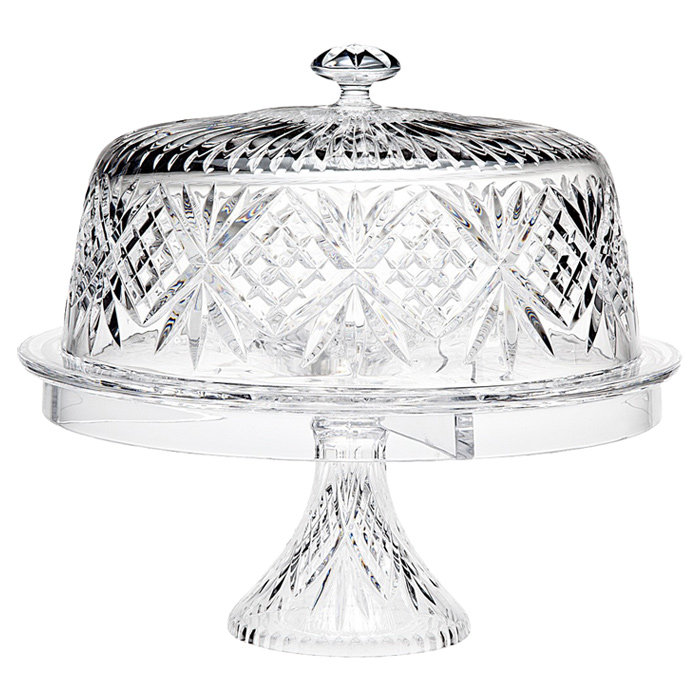 Dublin Crystal 4 in 1 Domed Cake Stand Godinger Silver Art Co