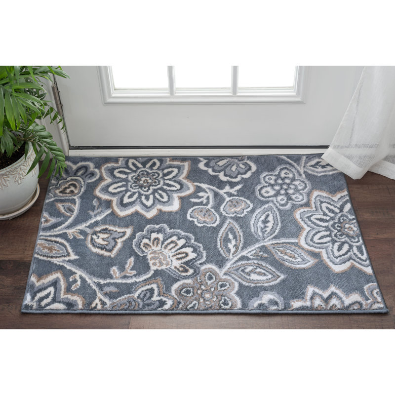 Tapis floral gris Majoros, Rectangle 2 pi x 3 pi