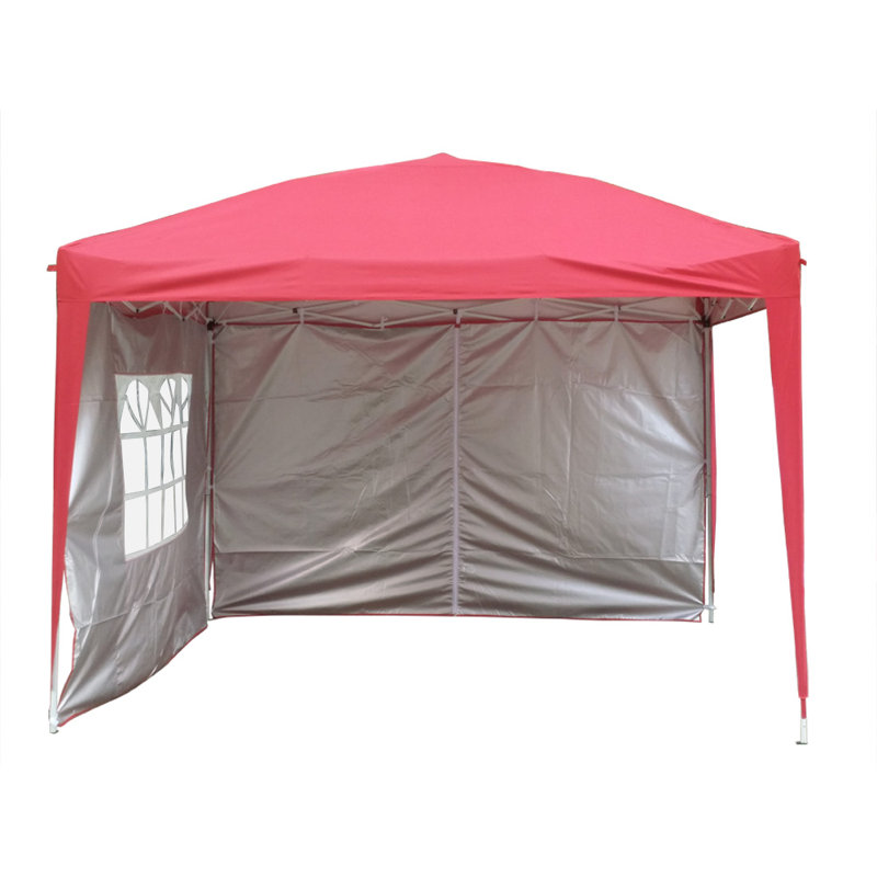 Isgro 3m x 3m Metal Pop-Up Gazebo, Red