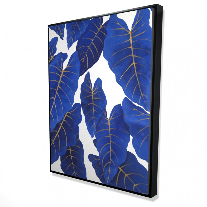 " Tropical Abstract Blue Leaves "