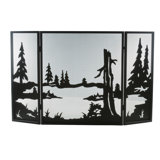 Quiet Pond 3 Panel Fireplace Screen
