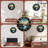 Sunset Waterfall Clock Green Energy Windmill