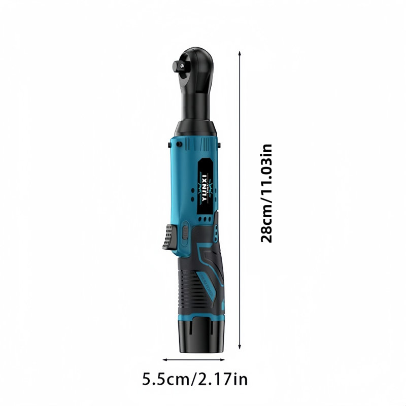 21V 45N High Torque 3/8-inch Cordless Impact Wrench,attery Powered Electric Ratchet Wrench Set with Two 2.0Ah Batteries, Charger, Socket and toolbox