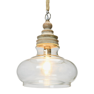 Distressed Mango Wood Ceiling Light