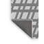 Tapis gris en laine et polyester tissé à la machine Gingham-1210432495