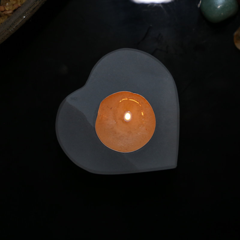 Teelichthalter Aus Selenit Stone Floor Tealight Holder