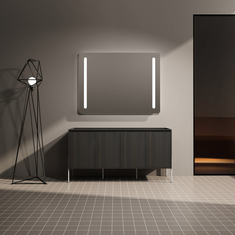 Rangement de salle de bain en chêne foncé de 60 po avec fonctionnalité et design élégant - meuble-lavabo - rehausse l'attrait