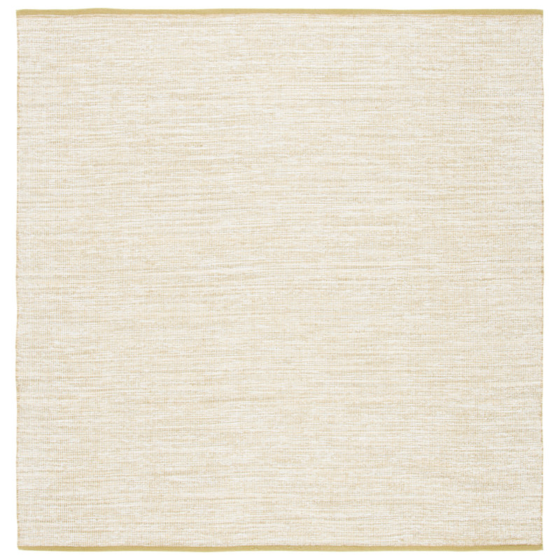 Damian Flat Weave Cotton Solid Color Rug, Square 6'