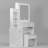 Maestri Small Space Left Bedside Cabinet Vanity Table + Cushioned Stool, Extra Large Right sliding mirror-1057862047