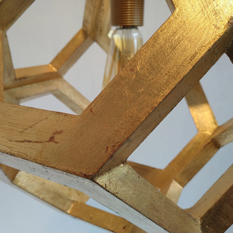 Chewelah 1 - Light Geometric Pendant, Gold