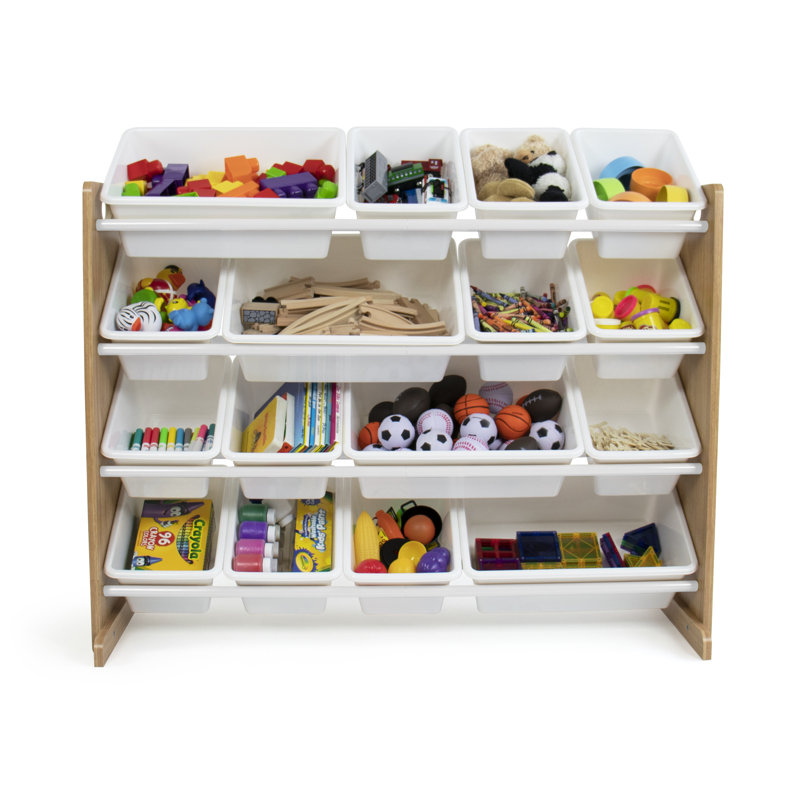 Kid's Toy Organizer, Natural/White