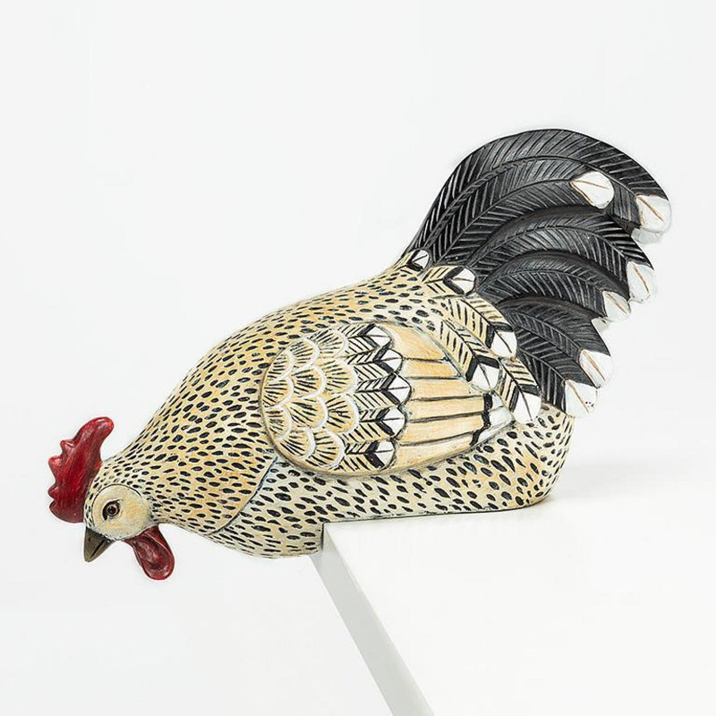 Figurine coq peering