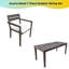 Ensemble repas d'extérieur 7 pièces en bois d'acacia, table résistante aux intempéries grise de 70,9 pouces et 6 fauteuils assortis-243790476