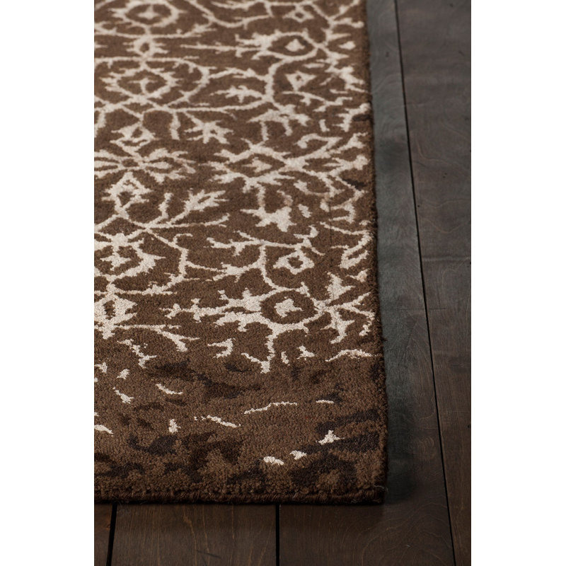Rupec Brown Abstract Area Rug, 9' x 13'