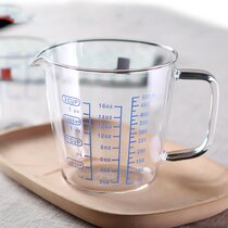 U-Taste Plastic Clear Measuring Cups Set: 5 Pieces Transparent Visual Tritan Nesting Food Measure Cups with Large Engraved Measurements and Snap-Nest