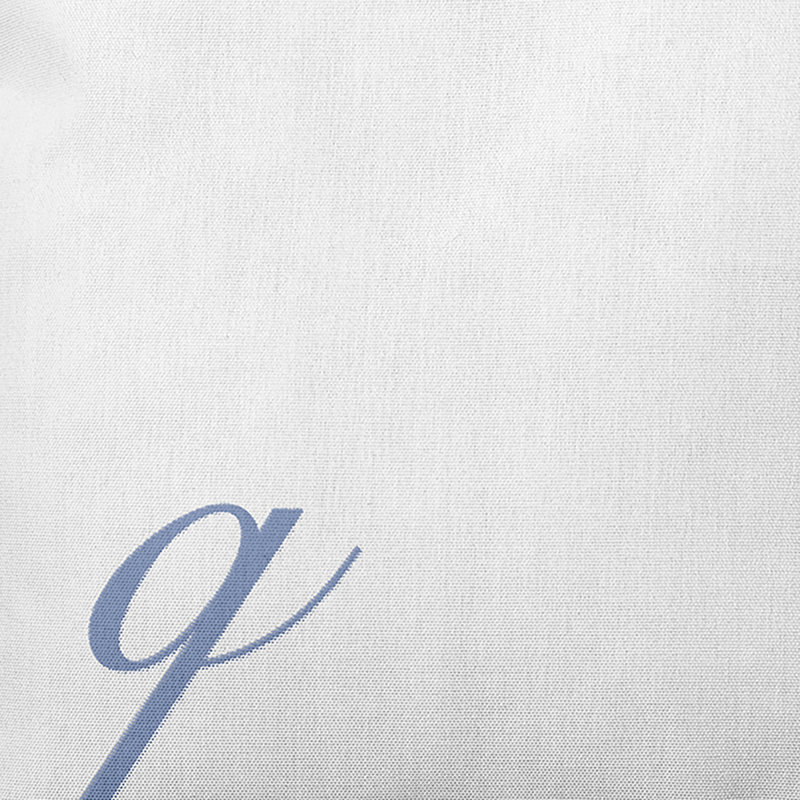 Monogram Design Collection Reversible Throw Pillow, 18"x18", Blue, Q